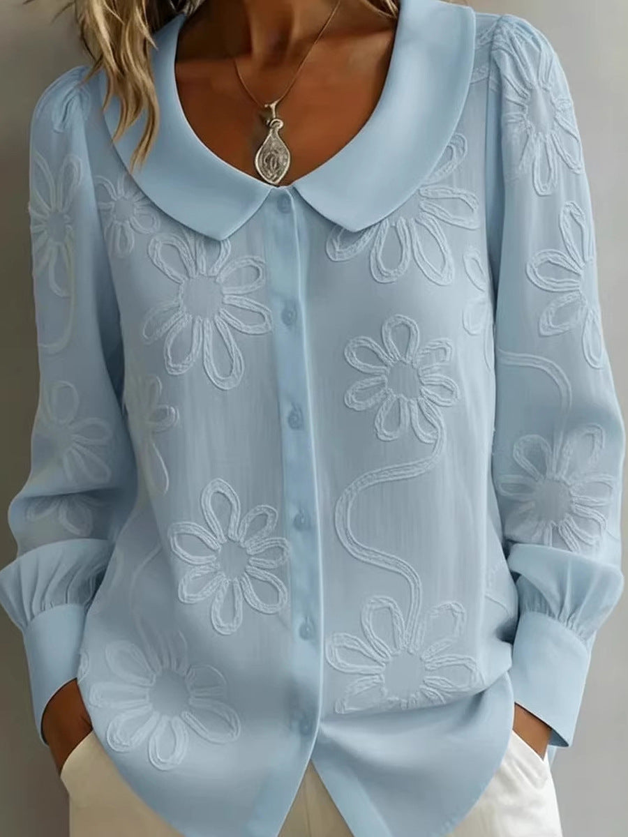 đCamisa bordada retro francesa de 2026ăS-2XLă