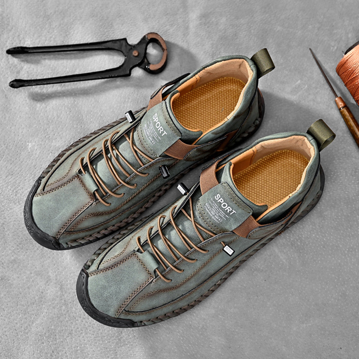 🔥【50% OFF】【38-48】Ležérní pánská obuv pro volný čas, pracovní obuv, outdoorová obuv, šitá obuv -3910742