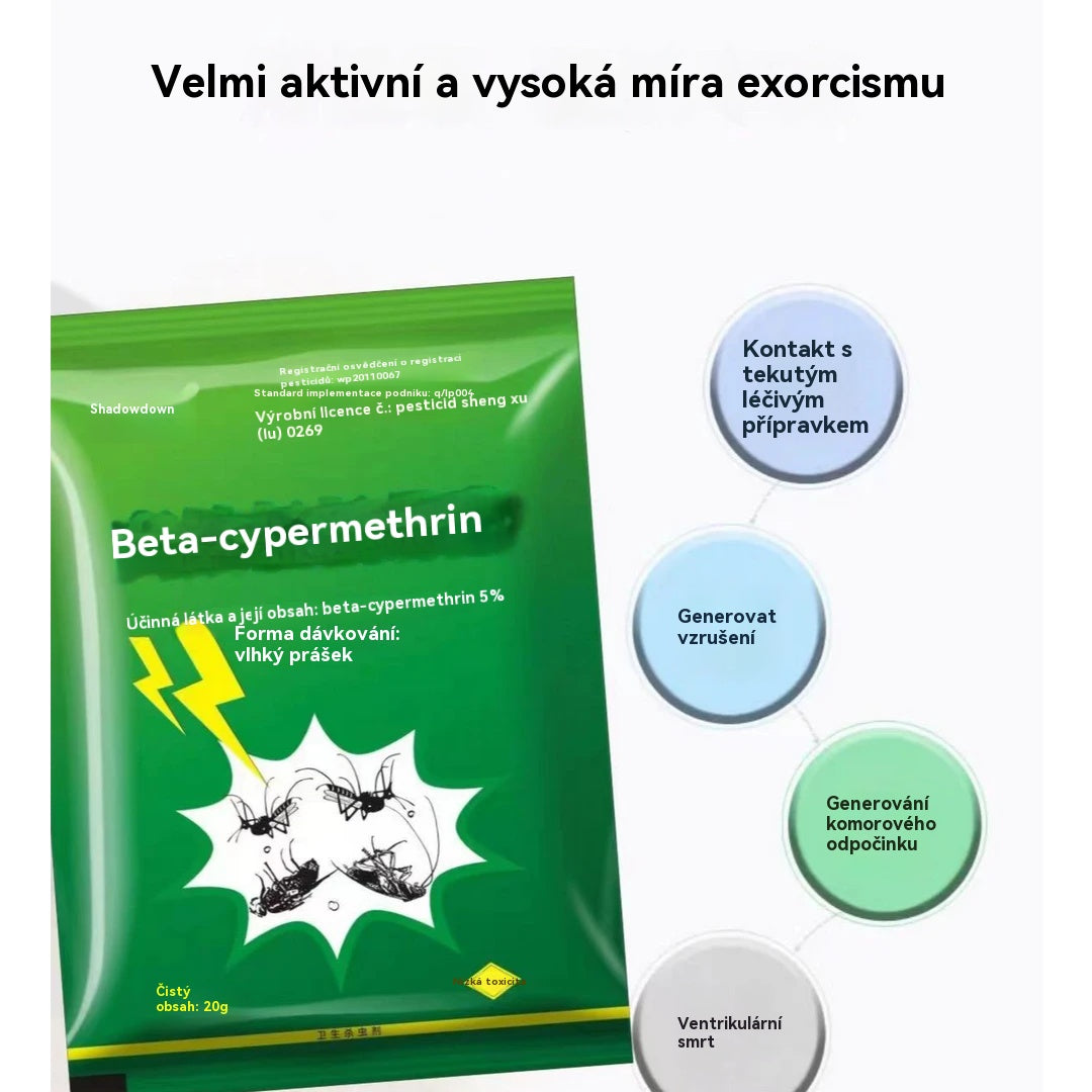 🦟【20 sáčků】❤️Speciálně navrženo k hubení komárů a much na farmách, jedno balení hubí blechy/kobylky/šváby/mouchy/komáry!