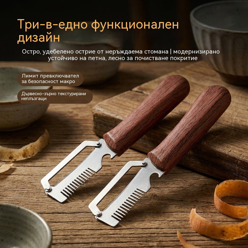 ✅Kupte 1, dostanete 1 zdarma (2 položky) 🧅🔪 Multifunkční kuchyňská škrabka 3 v 1: Loupá, krájí a otevírá lahve! 🔥_4296465