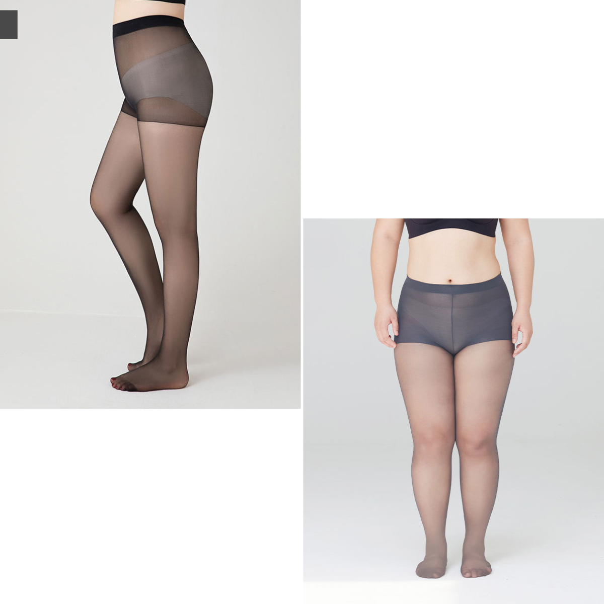 ✨✨【40-150 kg】Dámské letní vysoce elastické punčochy, nepadají nohy, šedé hedvábí zkrášlující pokožku
