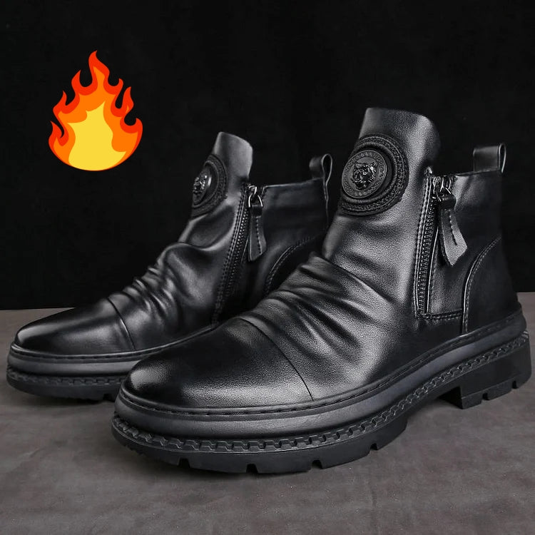 🔥🔥Jeden pár lze používat cca 3 roky⏳【39-44】 Nové pánské kožené boty, vysoce kvalitní hovězí kůže, handmade_3837902