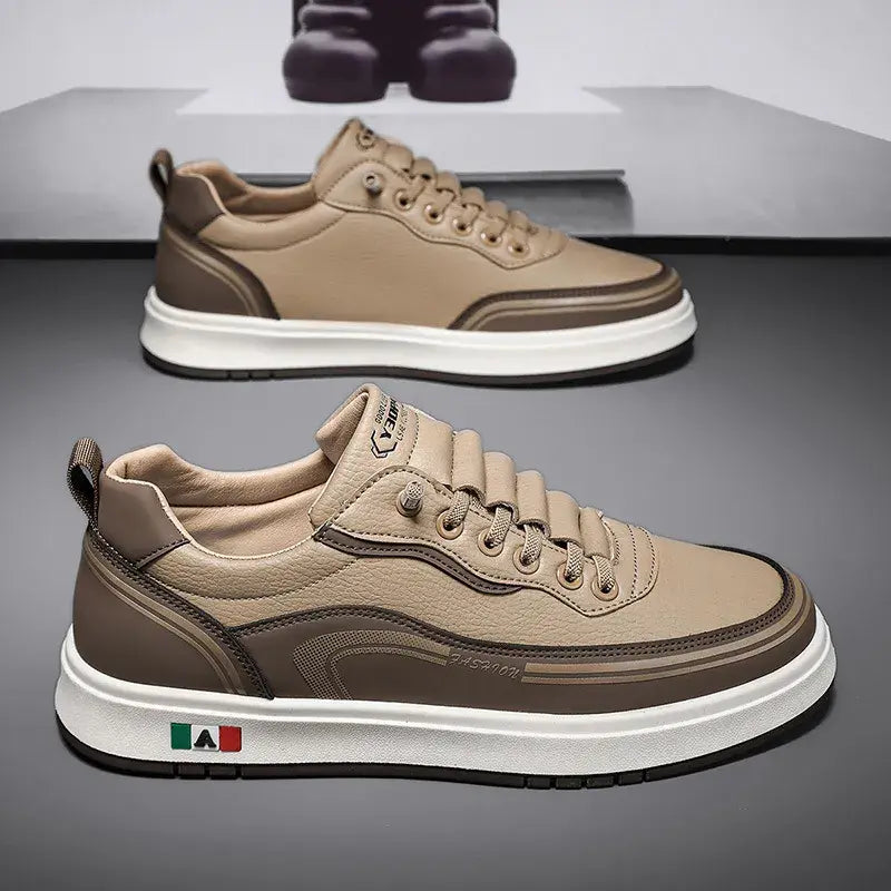 🔥【39-46】Zapatillas deportivas de piel resistentes al agua y a la suciedad con suelas suaves para una máxima comodidad.