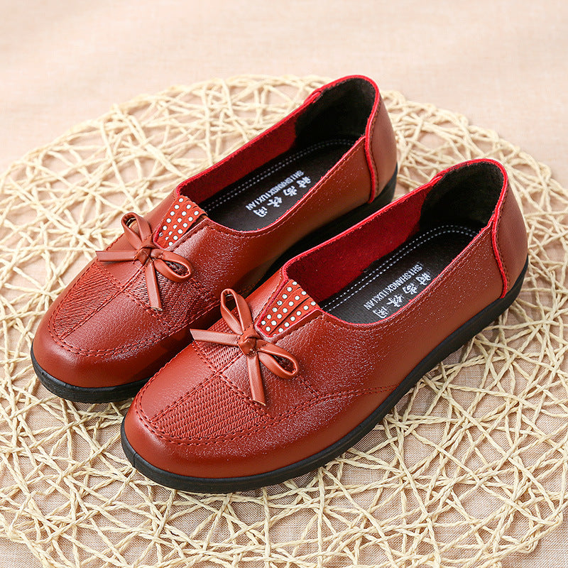 👡【35-41】Nová módní měkká kožená ležérní plochá obuv