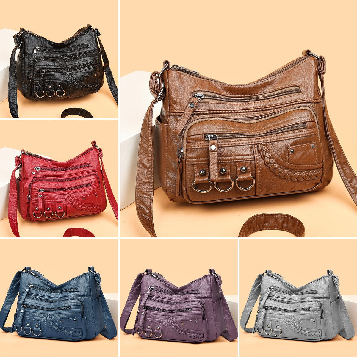 👜【Hot prodejní model】Nová dámská velkokapacitní taška přes rameno z měkké kůže_3905095