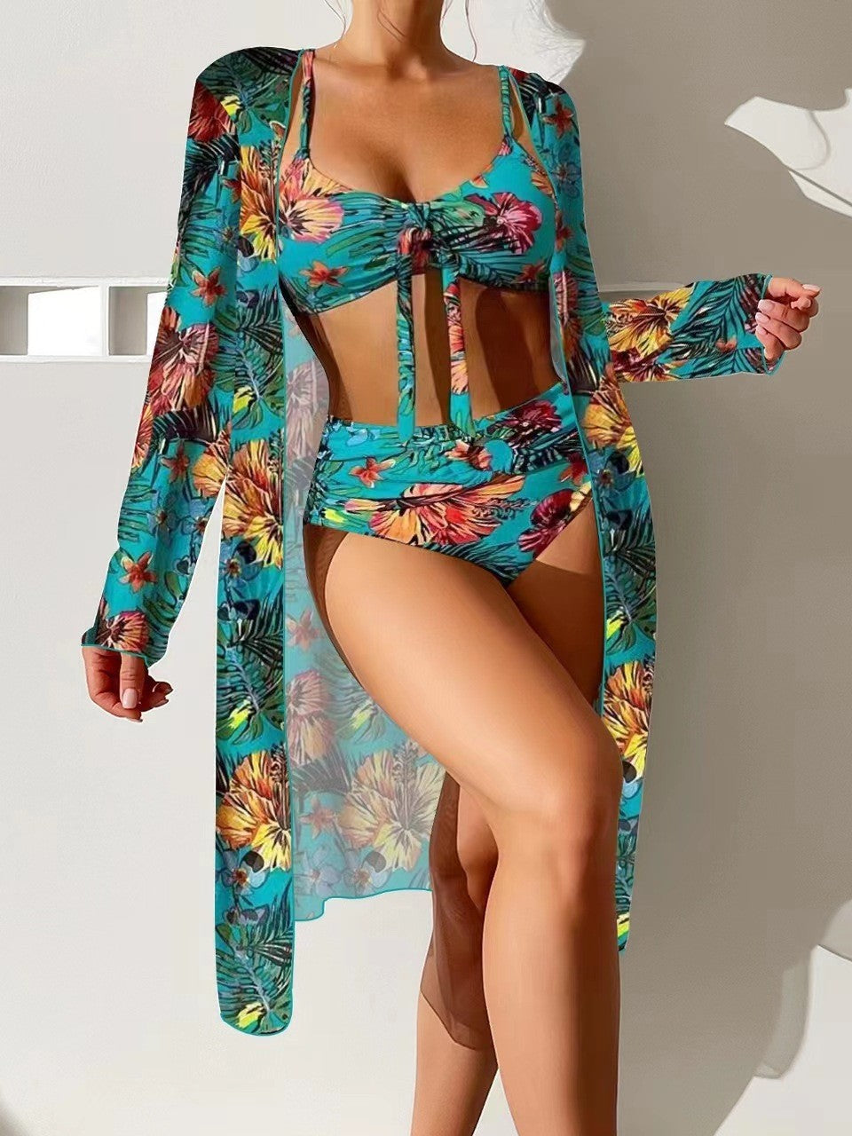 👙【S-2XL】2024 nová módní třídílná sada plavek 3702308