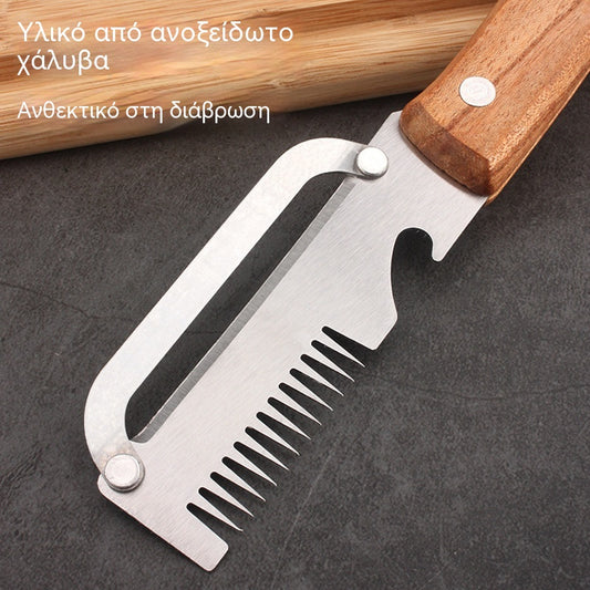 ✅Αγοράστε 1 και πάρτε 1 δωρεάν (2 είδη) 🧅🔪 Πολυλειτουργικός αποφλοιωτής κουζίνας 3 σε 1: Ξεφλουδίστε, κόψτε και ανοίξτε μπουκάλια! 🔥