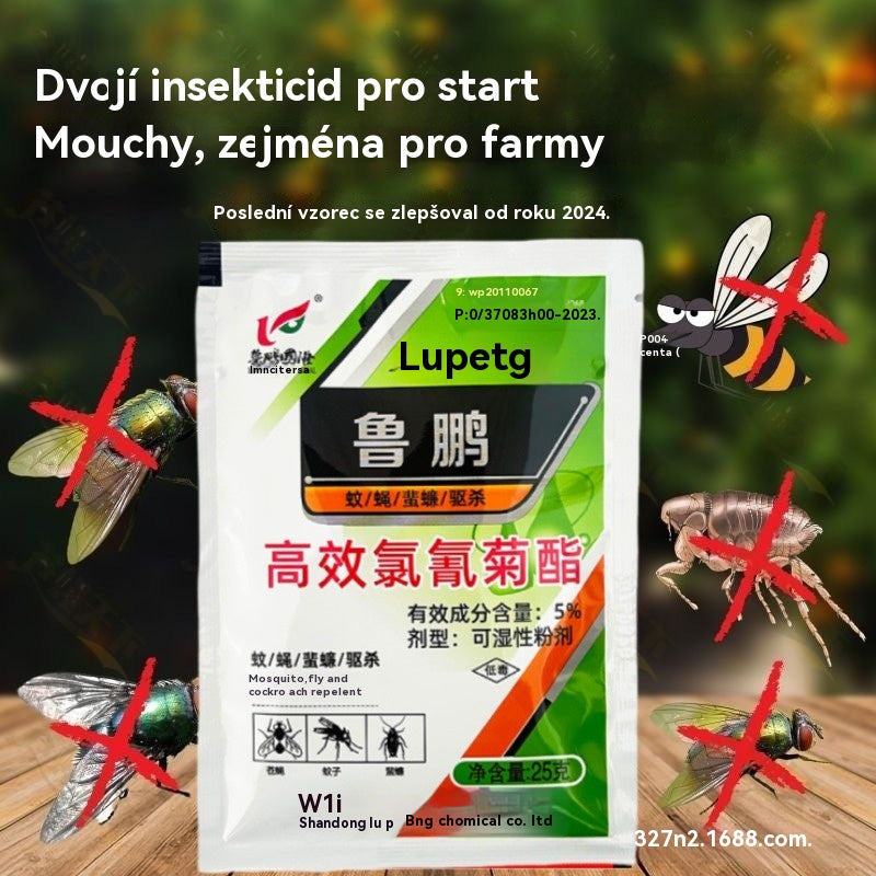 🦟【20 sáčků】Nejúčinnější vysoce účinný insekticid s cypermethrinem v prášku, lze použít na farmách/domácích/venku