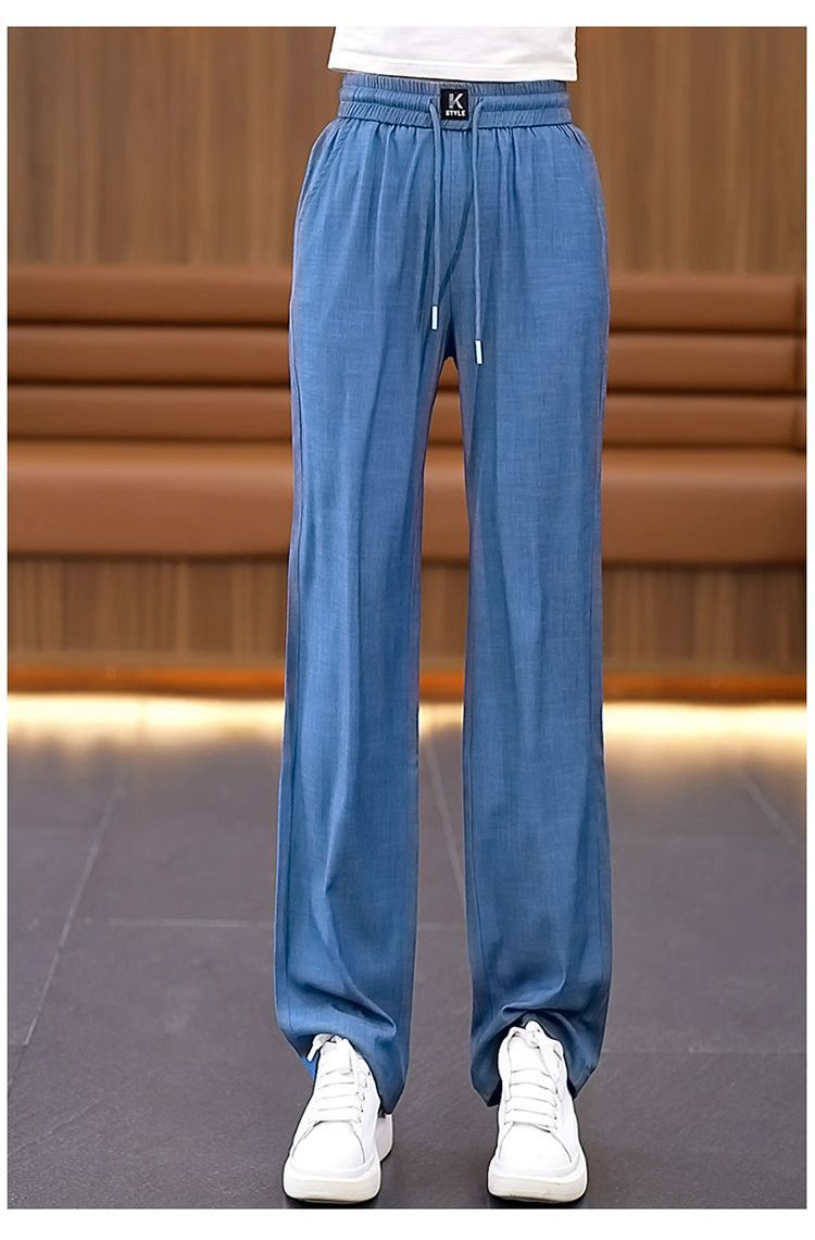 ❤️【S-3XL】 Džíny s vysokým pasem Ice Silk Slim Wide Leg_3994140