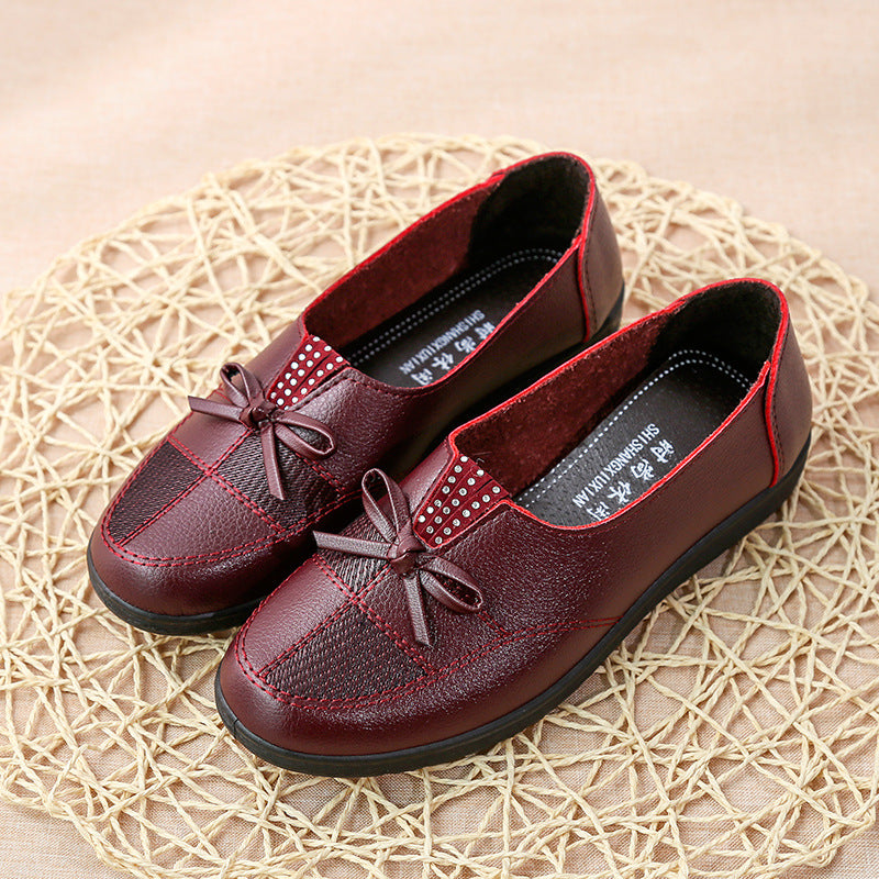👡【35-41】Nová módní měkká kožená ležérní plochá obuv