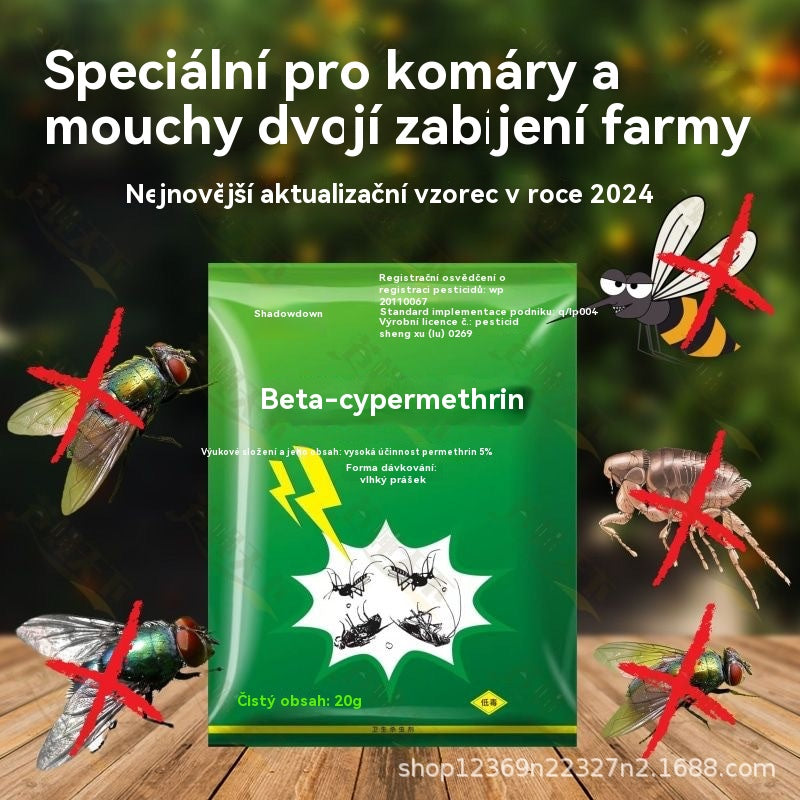 🦟【20 sáčků】❤️Speciálně navrženo k hubení komárů a much na farmách, jedno balení hubí blechy/kobylky/šváby/mouchy/komáry!