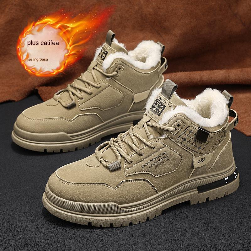 🔥【39-44】👟2024 podzim a zima nové zesílené a sametové ležérní a všestranné módní boty Martin teplé sněhule_3797091