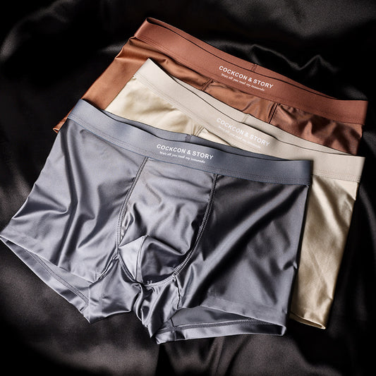 🔥😎 -50% Most! 10A antibakteriális férfi boxer – jégselyem, varrás nélküli, luxus szatén, kényelem egész nap