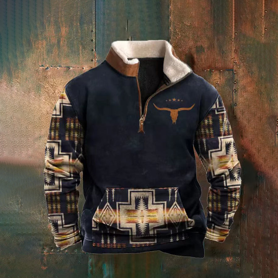 【50% sleva】【S-4XL】 2024 pánský módní podzimní a zimní teplý svetr s dlouhým rukávem s 3D potiskem-3820430