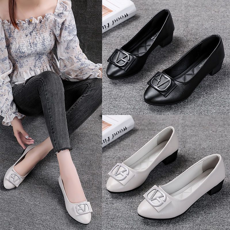 👠✨【35-40】Nové módní měkké kožené boty s tlustou podrážkou