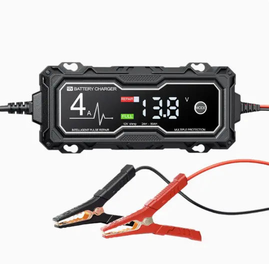 🔋 Cargador Inteligente 12V para BaterĂas de Coche – ¡Carga, Comprueba y MantĂ©n tu BaterĂa! ⚡