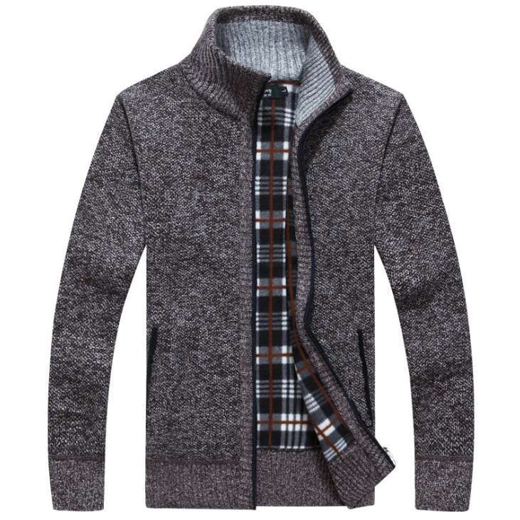 👔【M-3XL】 Velký pánský svetr s volným zipem 2024