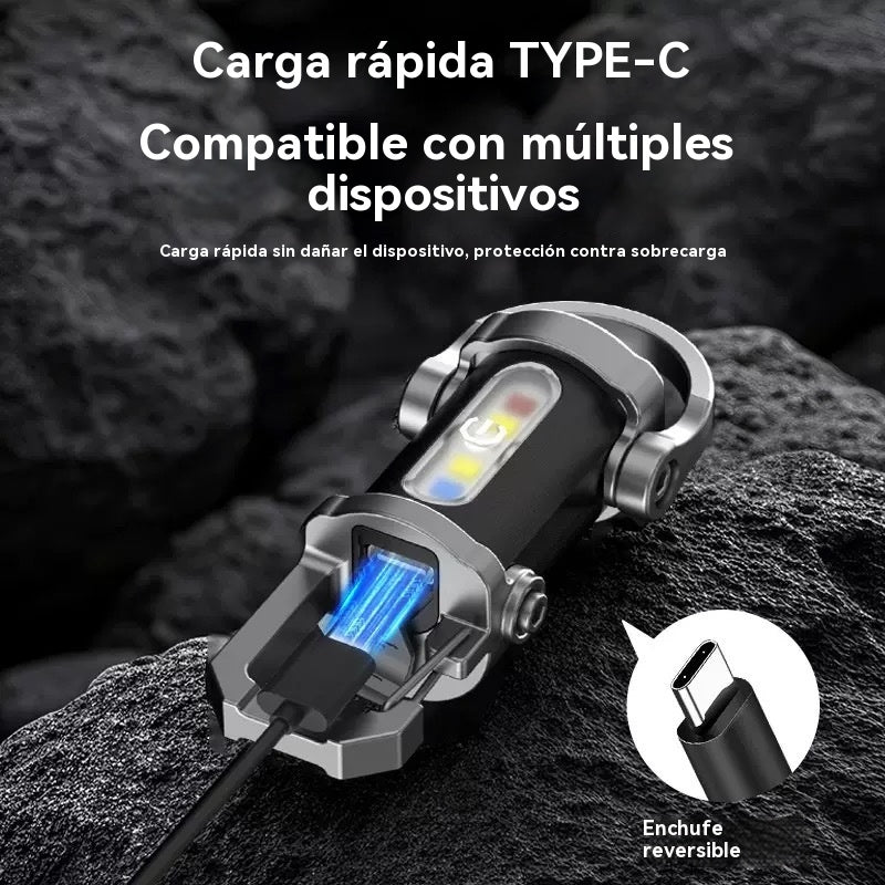 【Compra 1 y llévate 1 gratis】🔥Gran oferta🔥Linterna mini para llave súper brillante e impermeable con salida de 1200 lm
