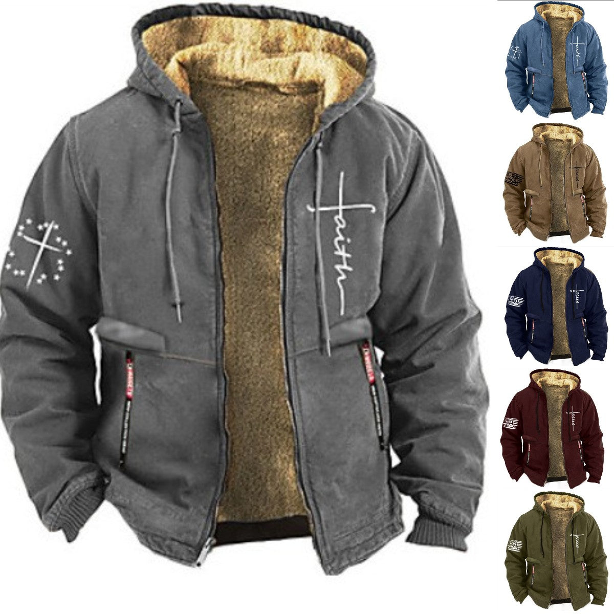 😛【S-3XL】Módní podzimní a zimní pánská bunda, teplý, měkký samet, volný střih