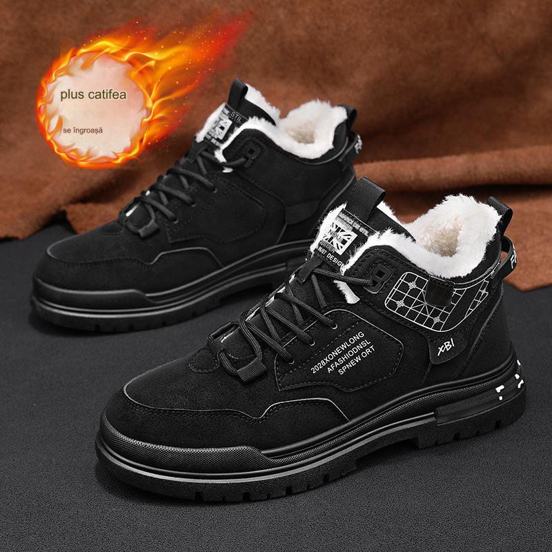 🔥【39-44】👟2024 podzim a zima nové zesílené a sametové ležérní a všestranné módní boty Martin teplé sněhule_3797091