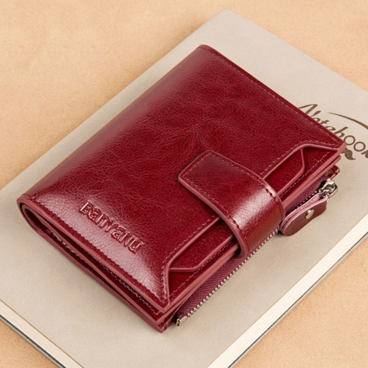 đ„ăOferta especială Nueva cartera de mujer de alta gama, cartera corta de piel, mĂșltiples bolsillos