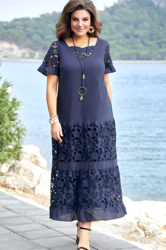 ⏰💥【Novedades de primavera】【S-5XL】2026 Nuevo vestido elegante de encaje hueco de moda, casual y versátil.