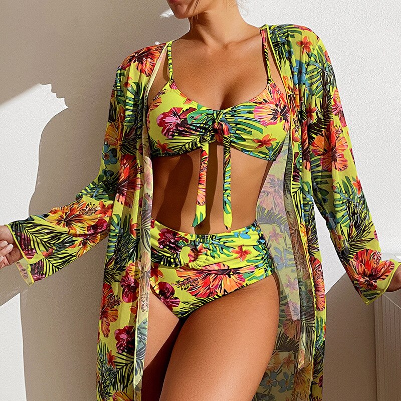 👙【S-2XL】2024 nová módní třídílná sada plavek 3702308