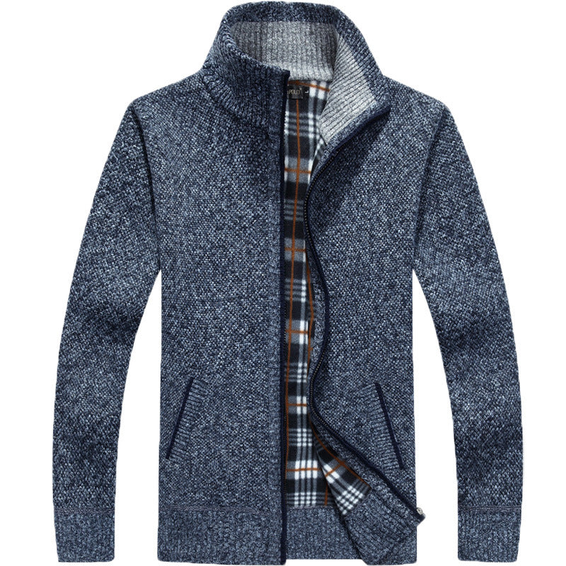 👔【M-3XL】 Velký pánský svetr s volným zipem 2024