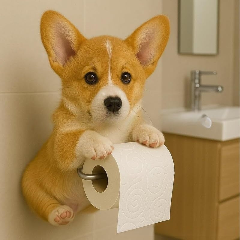 🐕【Žhavý výprodej letošního roku】Držák na toaletní papír s motivem roztomilého štěňátka