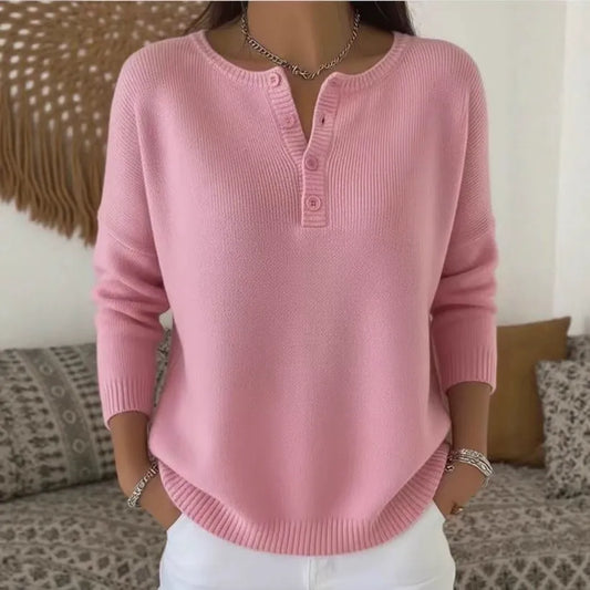 🌷【S-3XL】Női egyszerkeszű V-faszkú pulóver, laza és casual stílusú_4186086