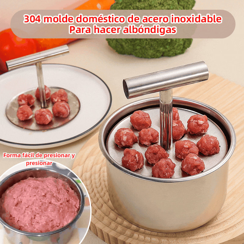 【30%OFF】Herramienta de cocina/molde para hacer albóndigas de acero inoxidable 304 para el hogar, ideal para albóndigas de carne y pescado🍖🐟