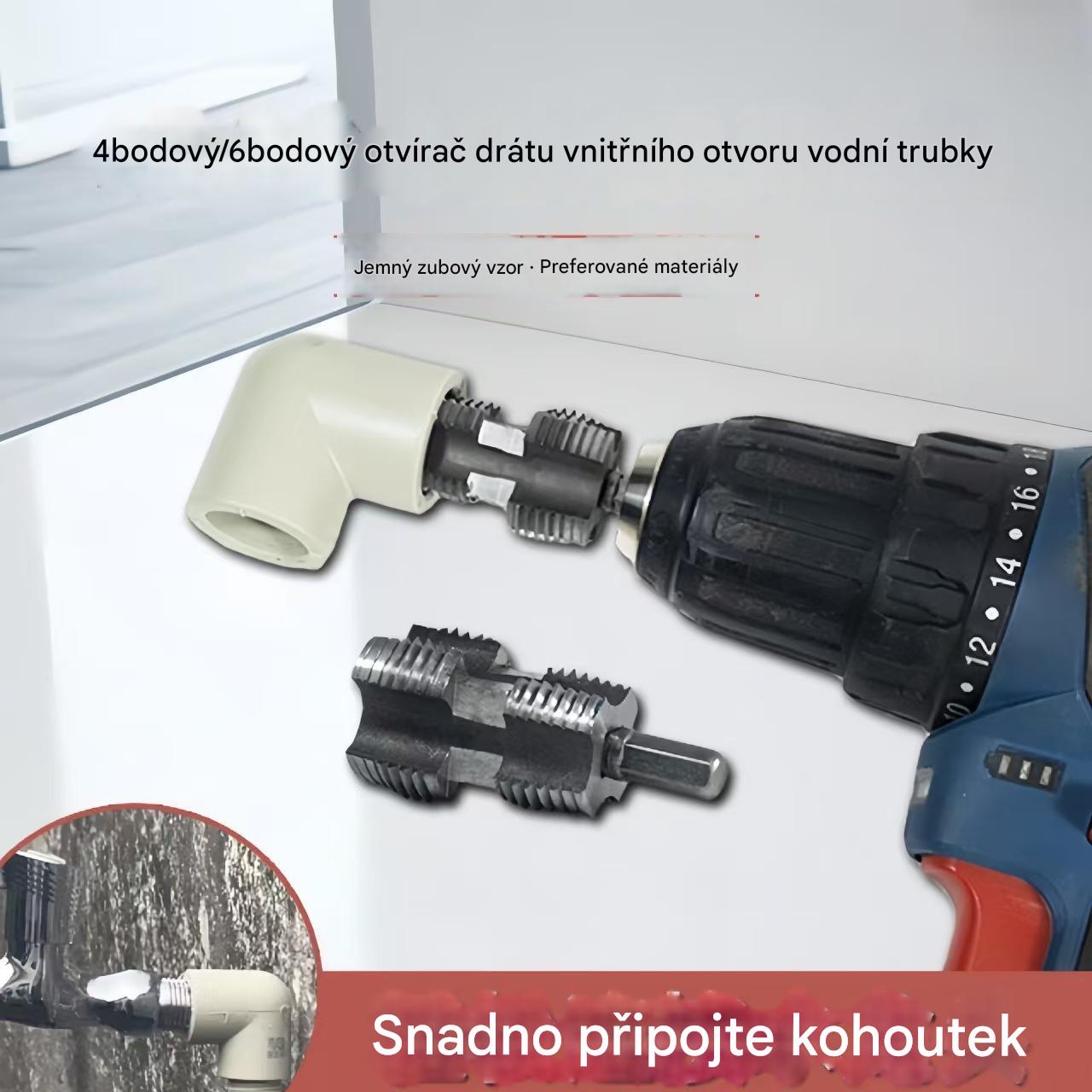 🛠️【Nástroje na otevírání vnitřního drátu na vodovodní potrubí a sada nástrojů na otevírání vnějších drátů】 4 body 6bodové vodní potrubí PPR plast PVC