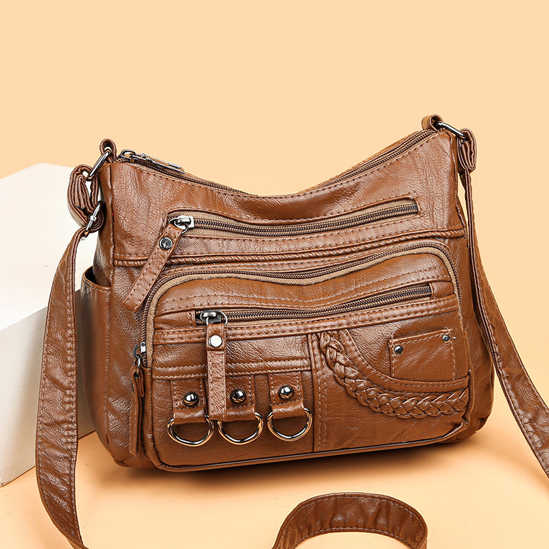 👜【Hot prodejní model】Nová dámská velkokapacitní taška přes rameno z měkké kůže_3905095