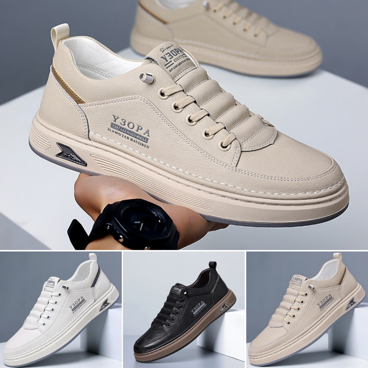 🔥👟【39-44】 2025 prodyšné kožené obchodní ploché boty pro muže