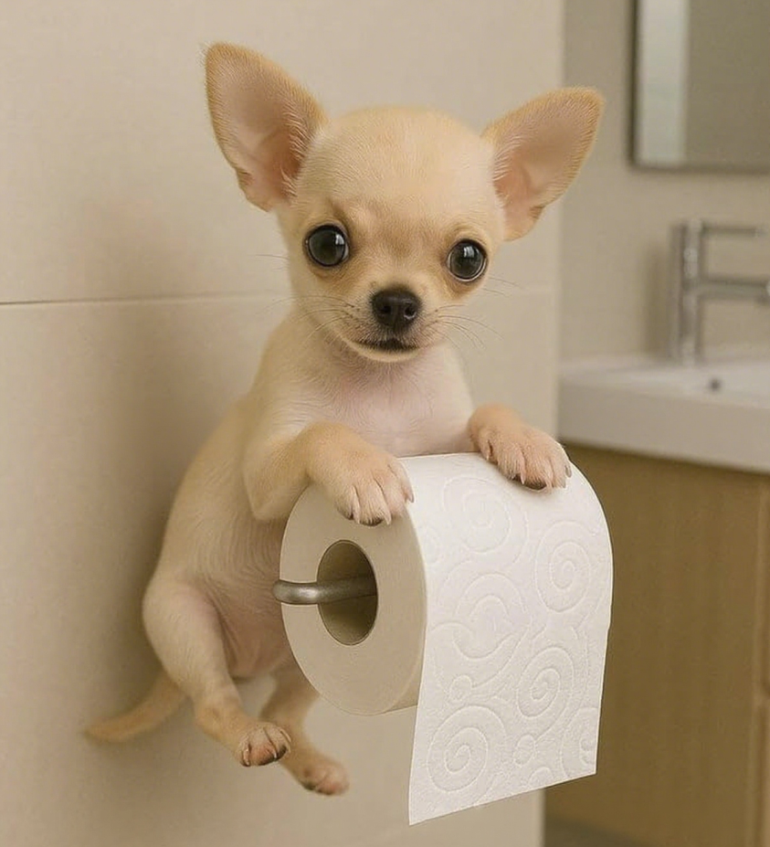 🐕【Žhavý výprodej letošního roku】Držák na toaletní papír s motivem roztomilého štěňátka