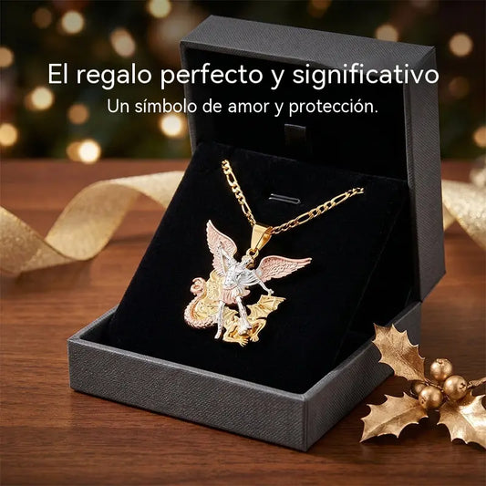 💥Collar de ángel guardián tricolor – Elegante y simbólico – Ideal para uso diario o como regalo – Sutil y significativo ✨💛🪽