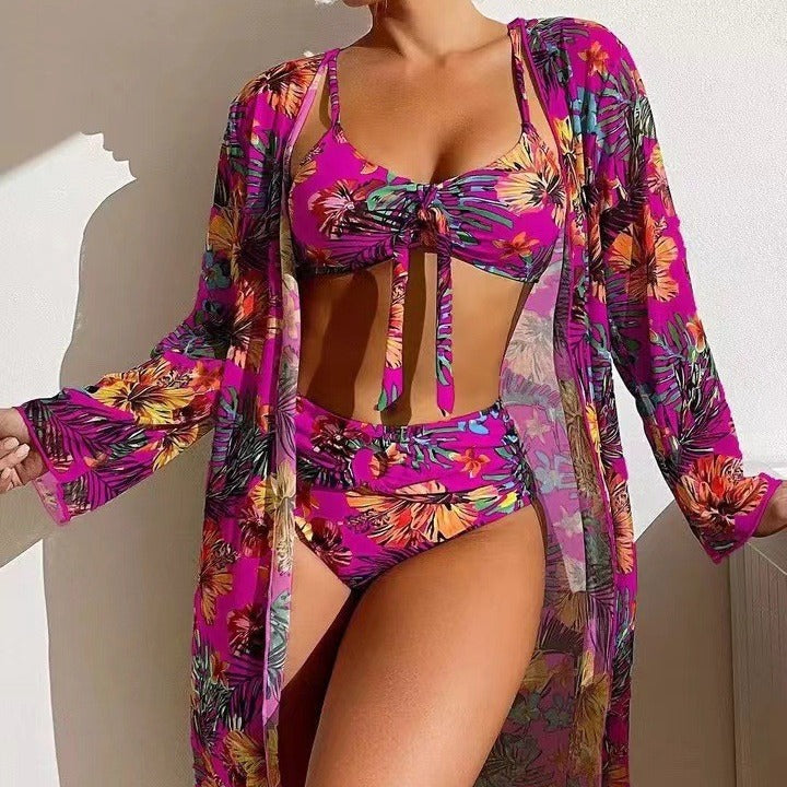 👙【S-2XL】2024 nová módní třídílná sada plavek 3702308