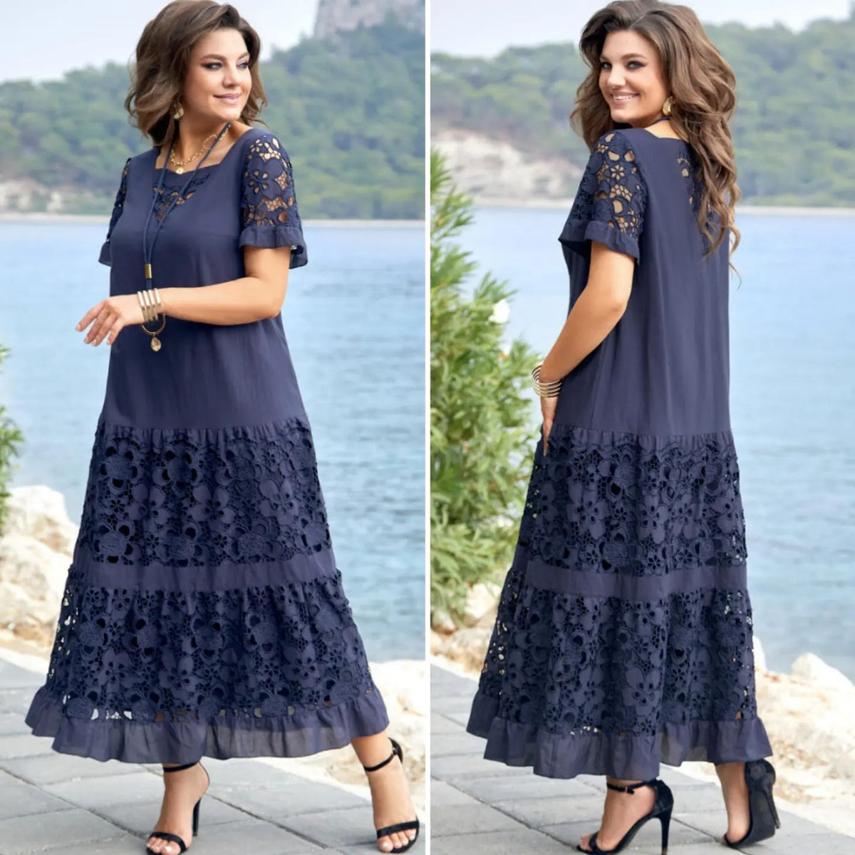 ⏰💥【Novedades de primavera】【S-5XL】2026 Nuevo vestido elegante de encaje hueco de moda, casual y versátil.
