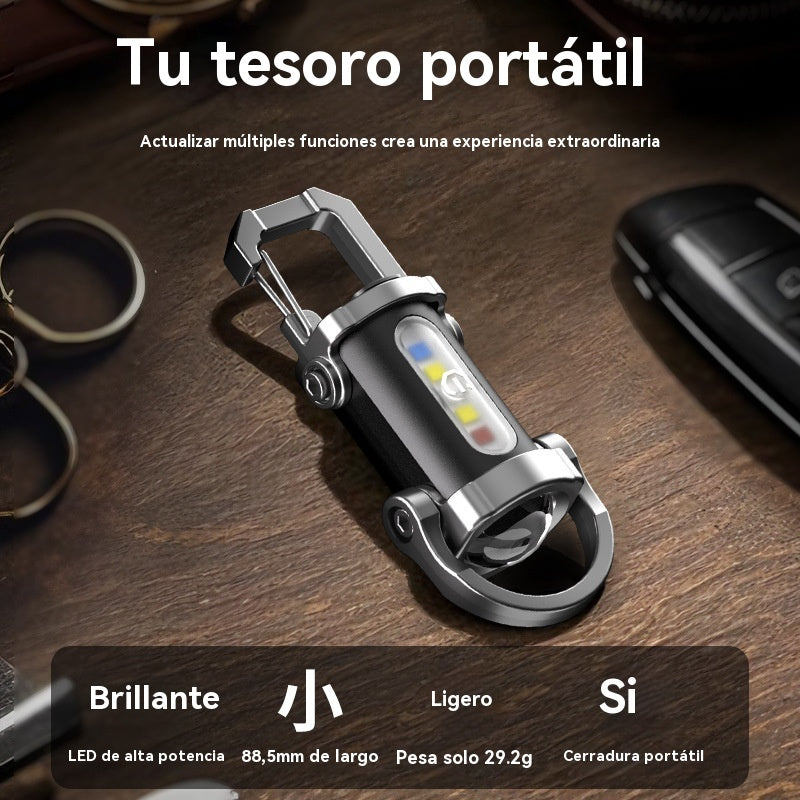 【Compra 1 y llévate 1 gratis】🔥Gran oferta🔥Linterna mini para llave súper brillante e impermeable con salida de 1200 lm