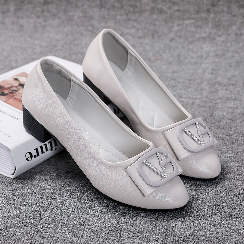 👠✨【35-40】Nové módní měkké kožené boty s tlustou podrážkou