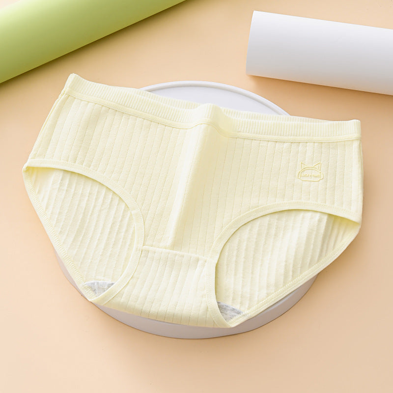 (7 sztuk) Wygodne i proste antybakteryjne majtki damskie z wysokim stanem