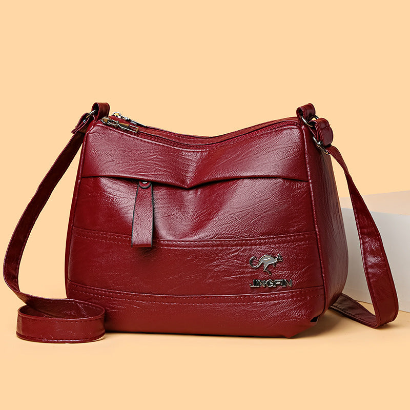 ✨️👜Nová retro velkokapacitní vícevrstvá taška přes rameno, módní a všestranná