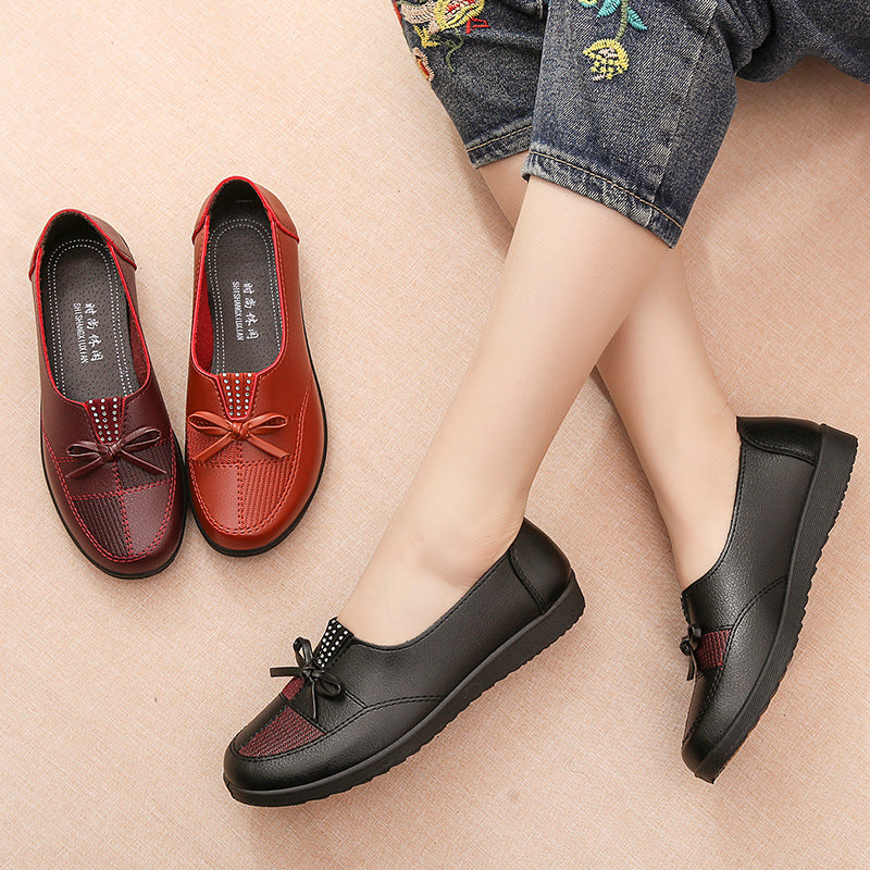 👡【35-41】Nová módní měkká kožená ležérní plochá obuv