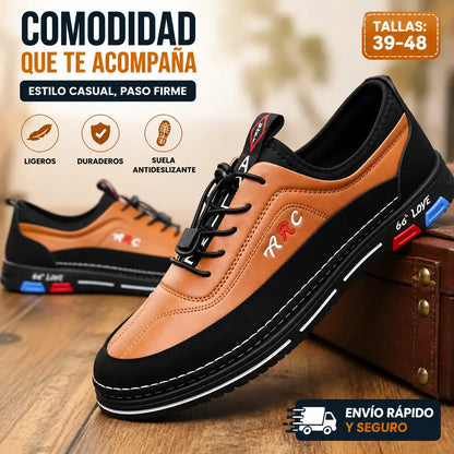 💯🔥🔥【39-48】Los zapatos de negocios casuales para hombre están hechos de cuero impermeable y resistente a las manchas con una suela suave para un uso cómodo.