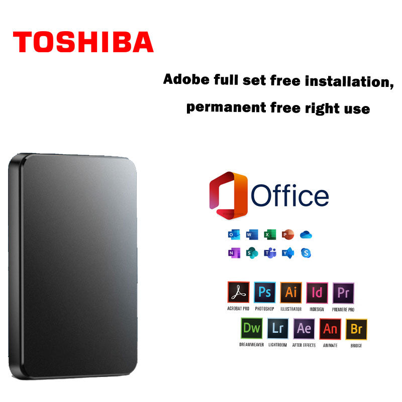 【Promoción del último día 50%OFF】Disco duro móvil de gran capacidad de 20TB + Office original gratis + Adobe