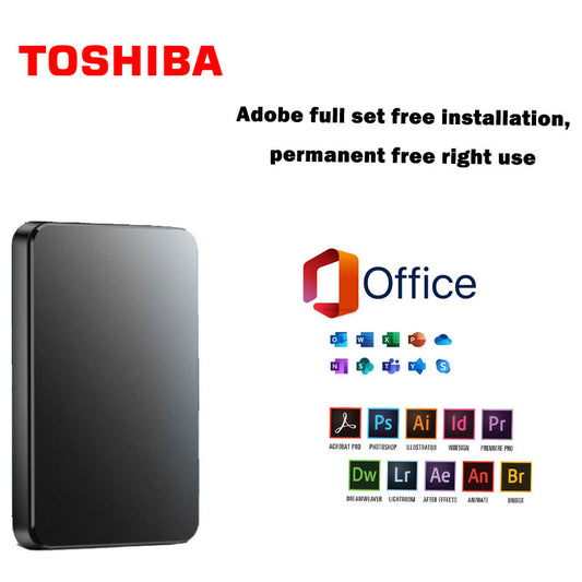 【Promoción del último día 50%OFF】Disco duro móvil de gran capacidad de 20TB + Office original gratis + Adobe