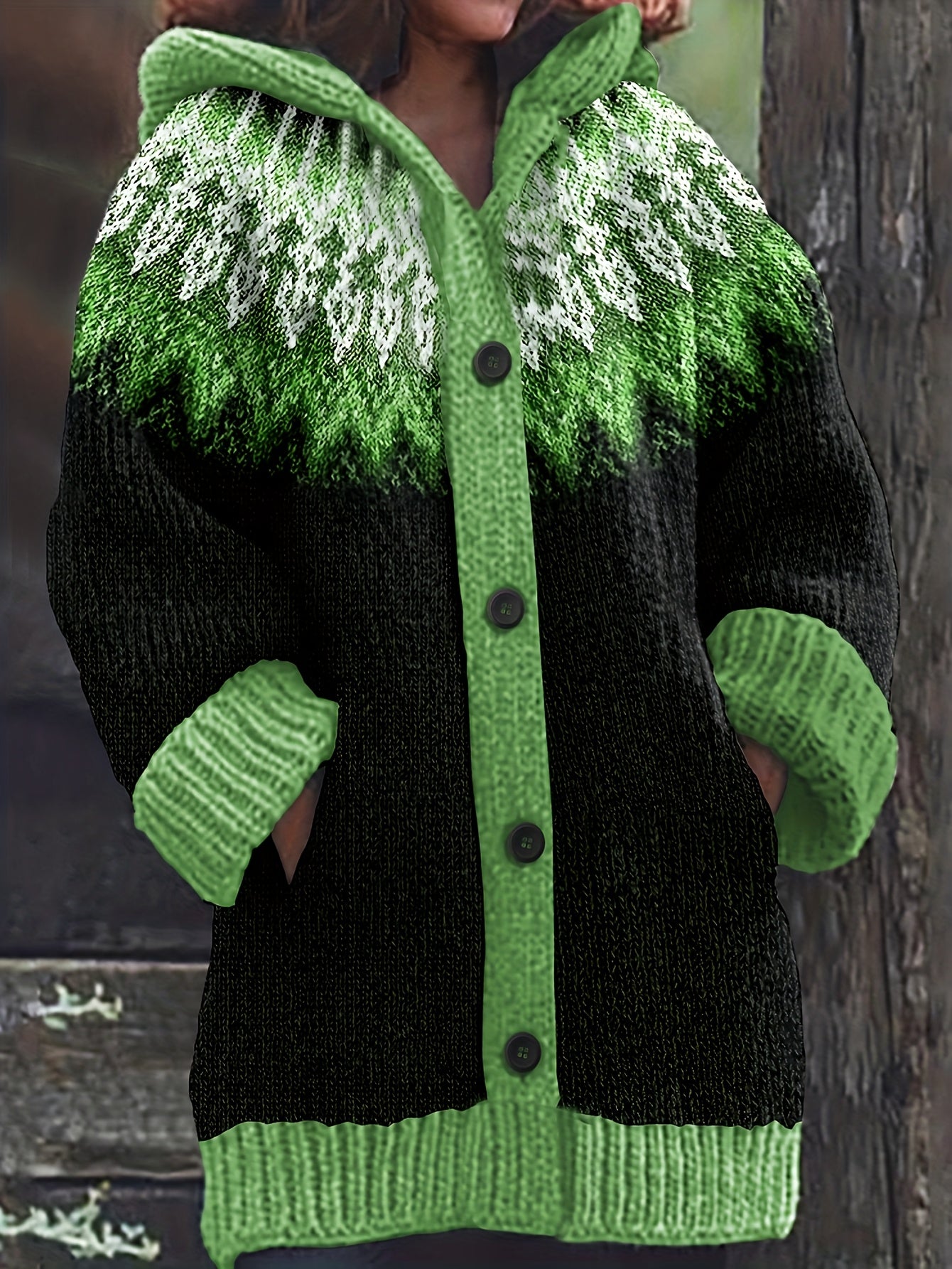 【S~5XL】✨Elegancka, kolorowa kurtka z kapturem w stylu retro