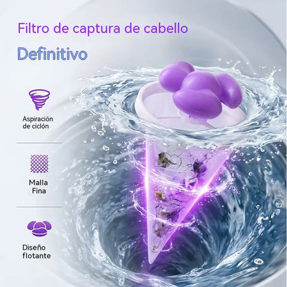 🌀6 piezas ✨ Filtro Flotante para Lavadora – Atrapa Pelusas, Cabellos y Pelos de Mascota en Cada Lavado 🧺