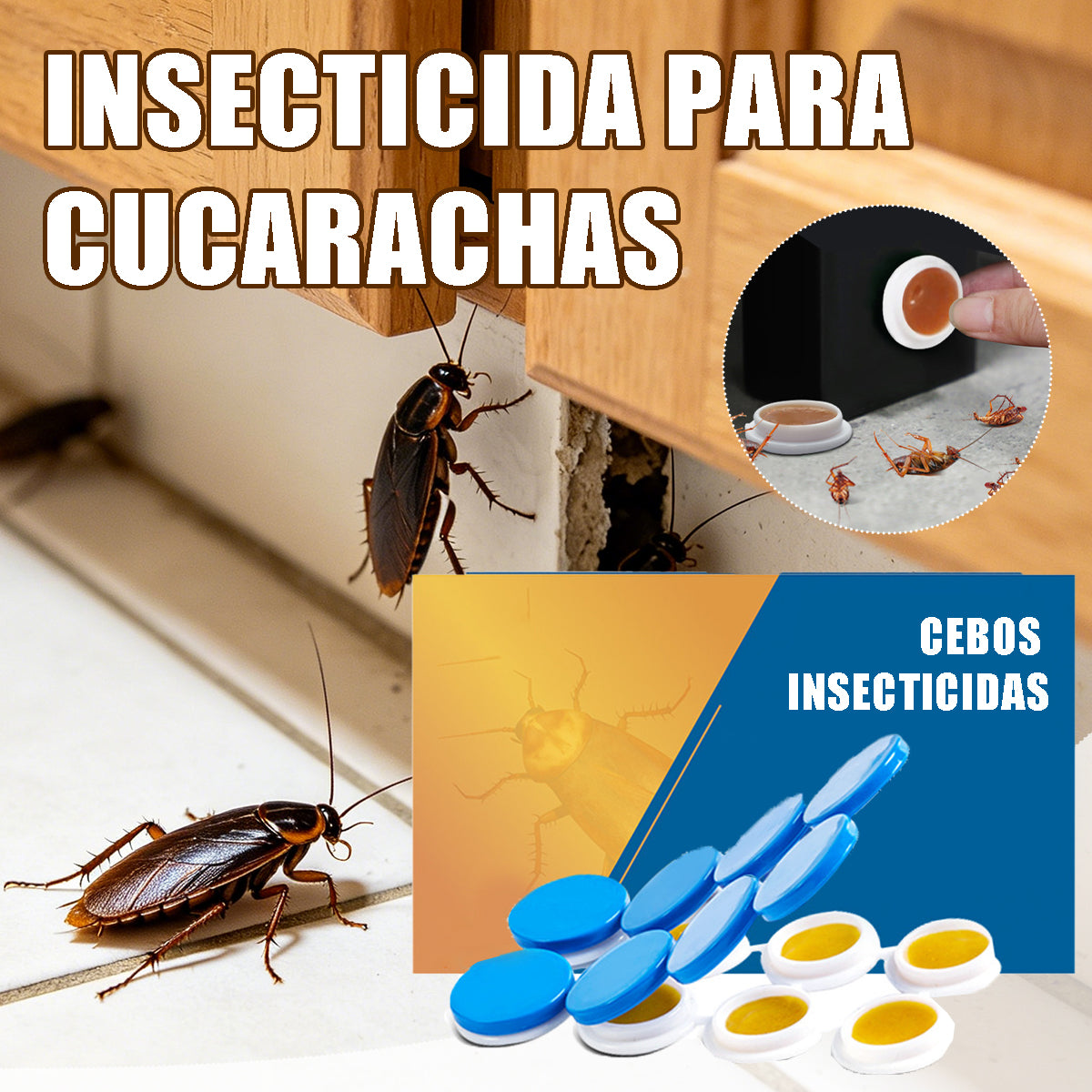 💥【5 cajas con 40 cápsulas】 Parche de cebo de gel fuerte para matar cucarachas