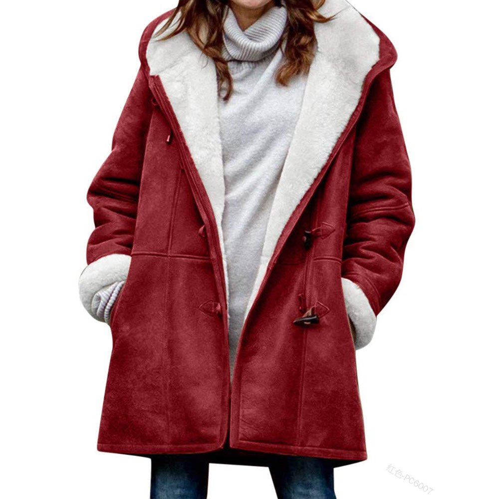🐏🥼💖【Nueva colección de invierno 43% de descuento】2025 Abrigo de mujer elegante y cálido de ante con forro polar, S-5XL, abrigo de invierno/para el día a día_4206157